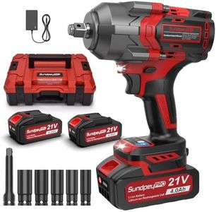 SundpeyPRO Cordless Impact Wrench 900Ft-lbs(1200N·m) - 21V 1/2" Brushless Power Impact Driver with 2 * 4.0Ah Batteries - 3200RPM High Torque Electric Impact Gun with Sockets & Fast Charger & Case