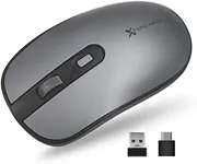 X9 Performance Dual USB C Mouse Wireless with USB-A and Type C Receiver - Multi Device Mouse - 2.4G RF USB Type C Wireless Mouse for MacBook Pro/Air, Apple Mac, iMac, Laptop, PC Computer - Space Gray