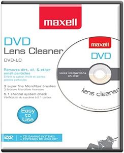 Maxell – 190059, DVD Lens Cleaner with Microfiber Brush System - for Optimal Cleaning, Remove Dust Oil, Small Particles – Compatible with All DVDs, PC, Xbox/xbox360 & Ps1/2 Gaming Systems