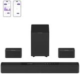 ULTIMEA 5.1.2ch Fully Wireless Sound Bar with Dolby Atmos, Dual Up-Firing
