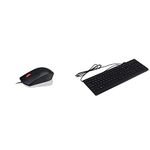 Lenovo 4Y50R20863 Essential USB Mouse and Lenovo 300 USB Keyboard (GX30M39655) | Wired Ergonomic Bundle