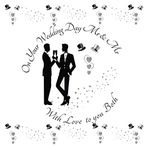 On Your Wedding Day Card - Mr and Mr - 6 x 6 Inches - Rush Design
