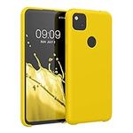 kwmobile Case Compatible with Google Pixel 4a Case - TPU Silicone Phone Cover with Soft Finish - Radiant Yellow