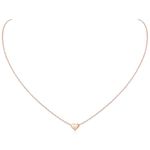 Rose Gold Plated Sterling Silver Tiny Heart Pendant Necklace Endlessness Love Dainty Necklace