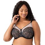 Wacoal Women's Retro Chic Underwire Bra, Black, 34H