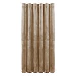 Hafaa Beige Blackout Curtain for Bedroom – Crushed Velvet Curtain 66 x 84 for Living Room – 1 Panel Eyelet Curtain with Matching Tie Back (168cm x 213cm)