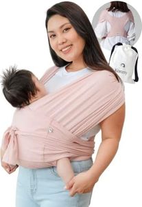 Konny Baby Carrier | Ultra-Lightweight, Hassle-Free Baby Wrap Sling | Newborns, Infants to 44 lbs Toddlers | Soft and Breathable Fabric | Sensible Sleep Solution (Pink, 2XL)