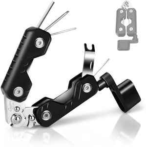 GUITTO Guitar String Winder Cutter, Bridge Pin Puller with 3 Hex Keys 1 Screwdriver, 7-in-1 Guitar Tool for Acoustic Electric Bass Guitars GGT-02