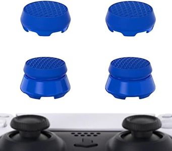 PlayVital Thumbs Pro Armor Thumbstick Extender for ps5 Wireless Controller Thumb Grips, Joystick Caps Grip for ps5 Controller - 2 High Raise and 2 Mid Raise Dome - Blue