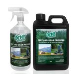 One Chem - Tent and Gear Waterproof 1 Litre Spray - with 2.5L Refill - Effectively Protects Tents From The Elements - Ideal for Camping and Hiking