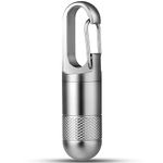 Small Titanium Pill Case,TISUR Keychain Pill Holder Travel Pill Box Container,Portable Pill Organizer Waterproof Metal Pill Case Bottle (Gray Titanium Small - 1.06 inch)