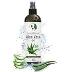 Earth's Daughter Organic Aloe Vera Gel from 100% Pure and Natural Cold Pressed Aloe – Moisturizes - Great for Face - Hair- Sunburn - Aftershave - Bug Bites - 12 oz.