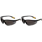 DeWalt Reinforcer Smoke Ploycarbon Safety Glasses - Black/Smoke, One Size