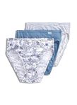 Jockey Women's Underwear Elance French Cut - 3 Pack, Fresh Coast/Montauk Stripe/Paisley Floral, 7