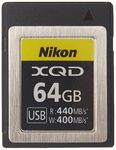 Nikon XQD 64GB Professional Memory Card (up to 440MB/s Read and Up to 400MB/s Write), Compatible Hybrid Z 6II, Z 6, Z 7II, Z7, Reflex D6, D5, D850, D500