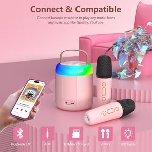Kids Karaoke Machine with 2 Microphones – Pink