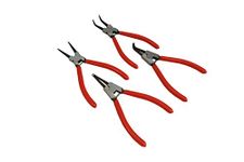 Four Piece Circlip Retainer Ring Plier Set- 4 Snap Ring Pliers for Auto Applianc