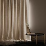 Stoa Paris Curtain for Home, Single pc PatternedVelvet Curtain for Door, Living Room, Bedroom, Kids Room, Diwali Decoration, Home Decor Gifting, Grommet Curtain, Easy Installation - Ivory Elegance