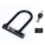 InciFuerza Bike U Lock, Metal Bike Locks Steel Chain Cable, Bicycle U-Shaped Lock for Mountain Bikes Road Bikes Doors