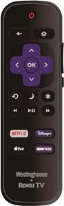 OEM Replacement Remote Control Compatible with All Westinghouse Roku TV Smart TVs 【Only Works with Westinghouse Roku TV, Not for Roku Stick and Roku Box】 (Netflix/Disney Plus/Apple TV+ / HBO Max)