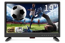 Feihe 19 Inch TV, FHD LED Flat Screen TV 1920 x 1080p IPS Display w/Digital Dual Tuners ATSC/HDMI/VGA/AV/USB, 12 Volt RV TV Built in Dual Speakers Suitable for Kitchen/RV/Caravan and Boat