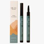 Hues for Him Beard Fill & Grow | Beard Filler for Men with Growth Extract | Waterproof, Smudge-Proof, Long-Lasting Beard Pencil | Natural Look | Patchy Beard Solution | Made in India (Black)