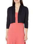 Calvin Klein Women's Long Sleeve Cardigan Shrug, Indigo Knit, Large