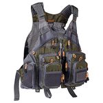 Bassdash Fly Fishing Vest Mesh Vest Free Size Army Green