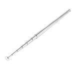 sourcing map FM Radio Telescopic Antenna, Replacement Universal 65cm 6 Sections Telescopic Antenna Aerial for Radio, TV, Portable AM Radios, Home Stereo Receivers, Stainless Steel 1 Pcs