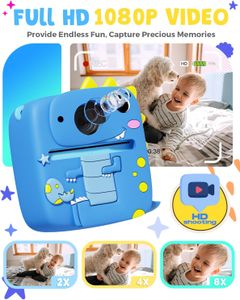 Kids Instant Print Camera – Blue, Portable Photo Printer