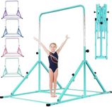 MARFULA Upgrade Foldable Gymnastic Bar with Mat for Kids Ages 3-12, 200 lbs Weight Capacity, Gymnastic Kip Bar Horizontal Bar for Kids, Gymnastic Training Equipment for Home and Gym Center Use