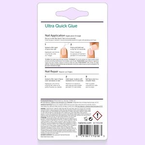 Nailene Ultra-Quick Nail Glue, Clear, 3g – Fast Drying Adhesive