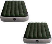 Intex Dura-Beam Standard Series Downy Portable Inflatable Airbed with Built-In Foot Pump, Twin Size (2 Pack)