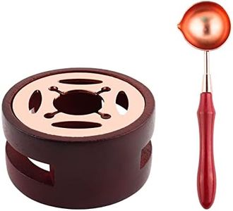 Briartw Wax Melting Furnace with Spoon,Wax Seal Starter Kit,Wax Seal Bundle,Wax Warmer Spoon for Cards Envelopes Crafts,Letter,Invitations,Wine Gifts Packages,Greeting Cards Sealing