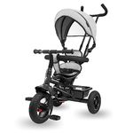 HyperMotion Baby Tricycle with Parent Handle & Canopy - Convertible Toddler Bike for Ages 1-4, Adjustable Push Bar, Foldable Footrest & Storage Basket - 20kg Capacity