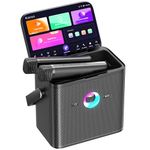 Ikarao Karaoke Machine for Adults Kids, with Lyrics Display Screen, WiFi Connect to YouTube & Karaoke App, 2 EQ Autotune Wireless Microphones Portable Karaokes PA System for Home Family Party Camping