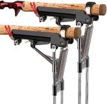 QualyQualy Fishing Rod Holders for Bank Fishing, High Sensitivity Spring Automatic Fishing Rod Holder, All Metal Heavy Duty Adjustable Fishing Pole Stand, Bank Fishing Rod Rack Stand-2Pack