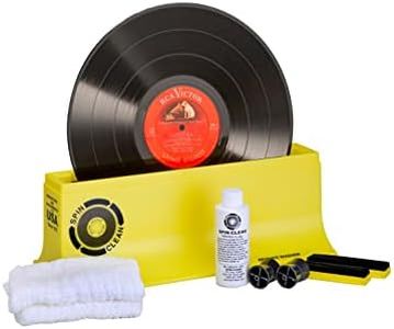 Spin-Clean Record Washer Complete Kit | Vinyl Record Cleaner | Snap-in Rollers | Wedge-Fit Brushes | Alcohol-Free Solution | 2 Lint-Free Drying Cloths | Perfect for 33,48 & 78 RPM