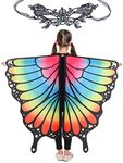 Magifire Butterfly Wings for Girls, Halloween Butterfly Wings, Kids Costume Butterfly Wings Rainbow