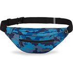 MAXTOP Large Fanny Pack for Women Men Waist Bag with Headphone Jack and 4-Zipper Pockets for Hiking Traveling Outdoors Running Workout Casual Festival Gifts