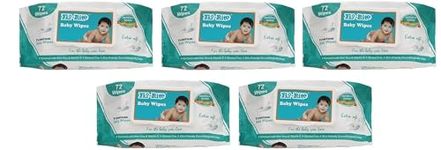 Flo-Rite Premium Baby Wet Wipes with Aloe Vera and Vitamin E - 72 Wipes (Pack of 5)