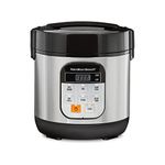 Hamilton Beach Compact Multi Cooker, 1.5 Quart, with Rice Cooker, Egg Cooker, Slow Cooker, Food Steamer and Cereal Functions, 37524