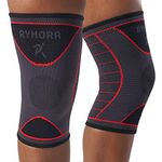 Rymora Knee Support Brace for Woman and Man- Knee Compression Sleeves, Comfortable and Secure Sleeve Supports for Weight Lifting, Running, Sports, Weak Joints, Fitness (XL, A Pair, Slate Grey)