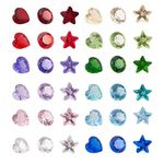 PandaHall 288Pcs Crystal Heart Diamond Round Birthstones Charms for Floating Bracelets Living ry Lockets DIY Pendant Necklace Jewelry Accessories Craft Projects