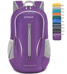 ZOMAKE Ultra Lightweight Foldable Backpack - Packable Foldable Rucksack 25L Small Packable Backpacks Travel Daypack Water Resistant For Men Women Outdoor Hiking Walking - (Purple)