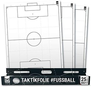 1x1SPORT Taktikfolie #Fussball Feuilles transparentes pour la tactique de football, Blanc classique., 60 x 80 cm