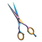 Hairdressing Scissors - Multicolor Hair Scissors Stainless Steel Barber Scissors and Razor Blade Hairdressers Scissors UK for Salons, Barbers, Women