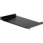 StarTech.com 1U Fixed Server Rack Mount Shelf - 10in Deep Steel Universal Cantilever Tray for 19" AV/ Network Equipment Rack - Heavy Duty Steel - Weight Capacity 44lbs/20kg, Black (CABSHELF1U10)
