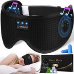 LC-dolida Bluetooth Sleep Mask Headphones Upgraded 200% Breathability Ice Silk Eye Mask with Bluetooth Headphones Eye Mask for Sleeping,Sleep Mask Blackout for Travel/Nap/Yoga/Meditation/Relaxation