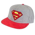 Warner Bros DC Comics Cartoon Superman Gray Cotton Felt Sun Buckle Red Hat Cap